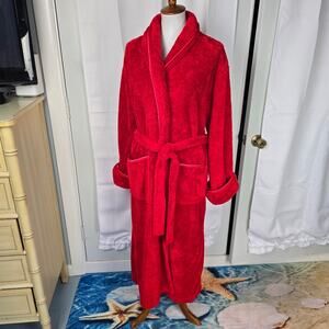 Vintage Bath & Body Works Red Plush Robe Size L/XL